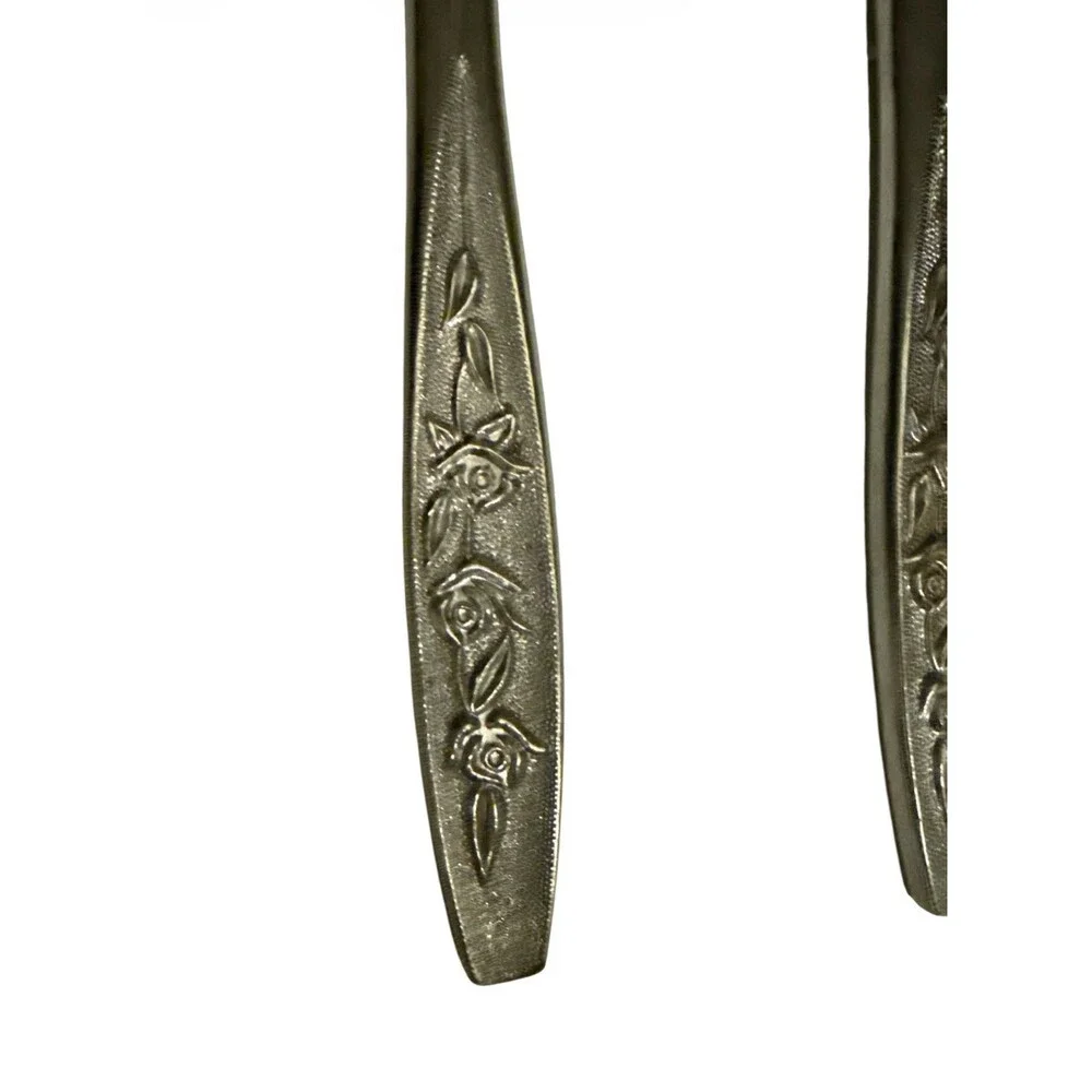Ekco Eternal Rose Cotillion Stainless FloralFlatware Dinner Knives, 8.25